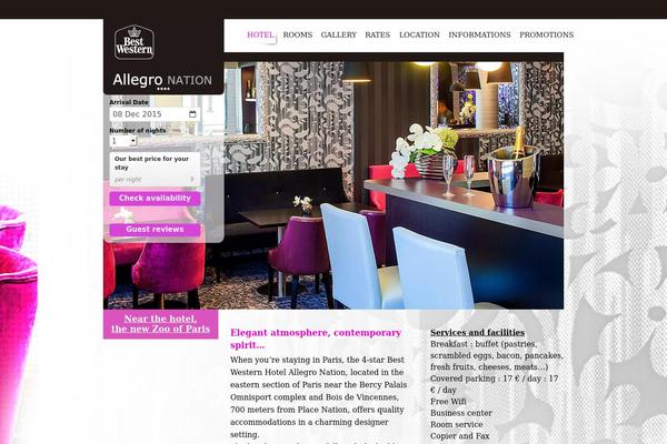 Allegro theme site design template sample