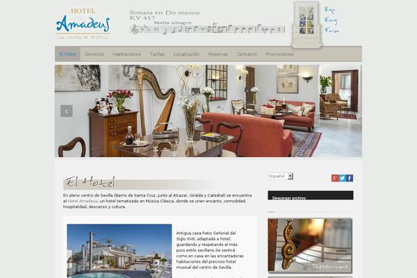 Amadeus theme site design template sample