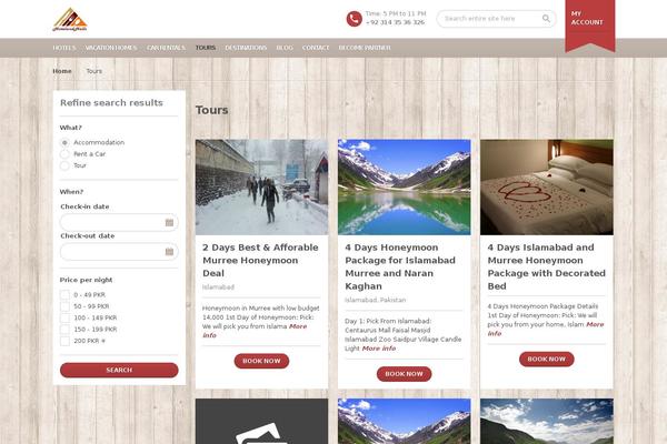 BookYourTravel theme site design template sample