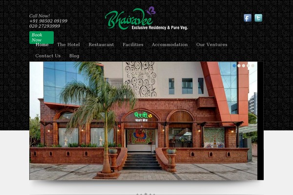 Hospitality theme site design template sample