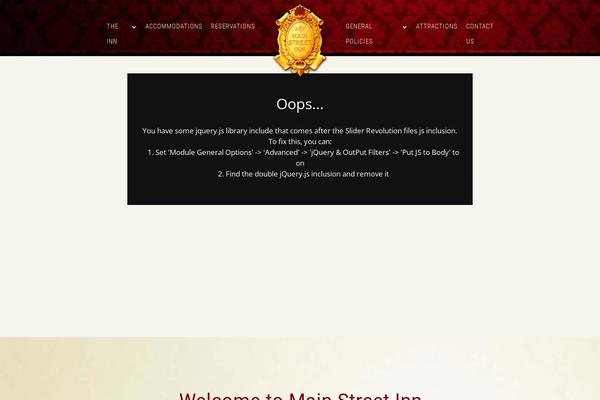 Mainstreet theme site design template sample