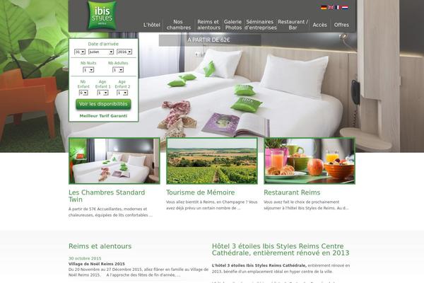 hotelcentrereims.com site used Ibis