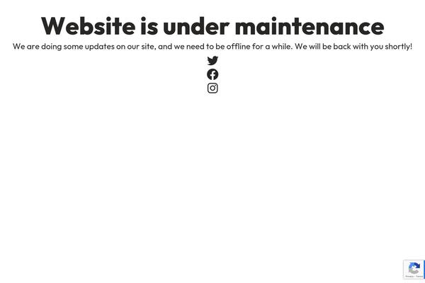 Site using WP Maintenance Mode plugin