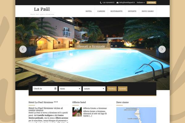 Hotel theme site design template sample