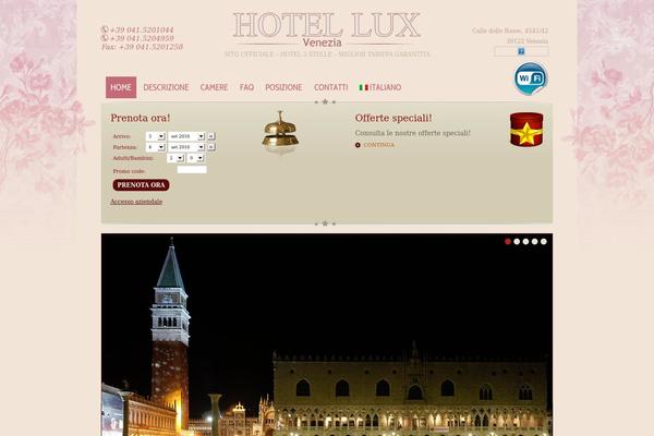 Hospitality theme site design template sample