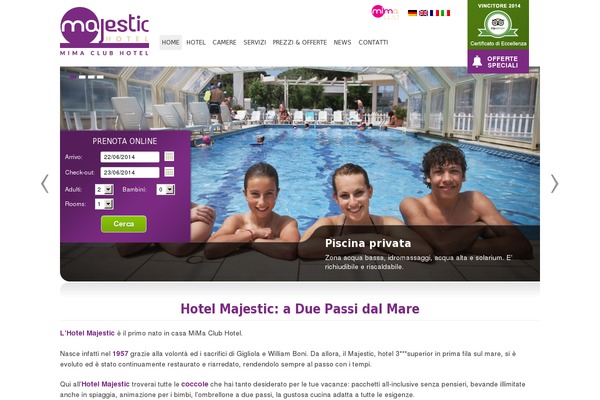 hotelmajestic.it site used Guesthouse