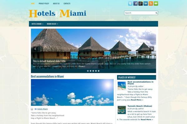 iTravel theme site design template sample