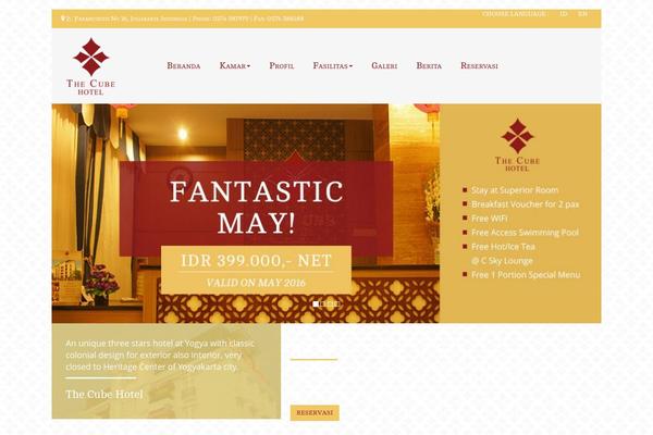 Cube theme site design template sample