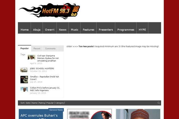 hotfmnigeria.com site used FlyingNews