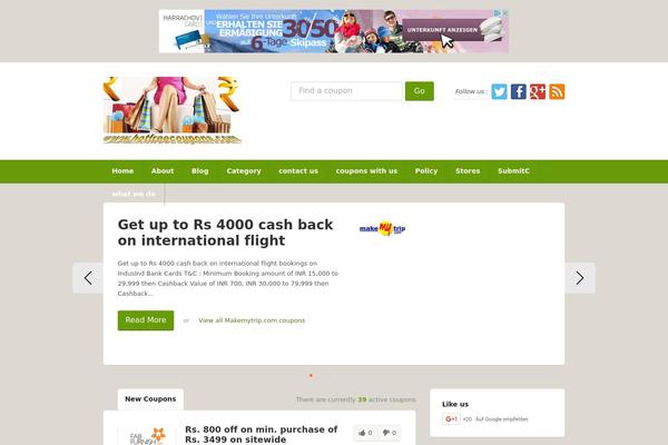 Deals theme site design template sample