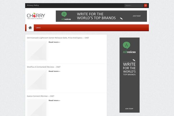Cherry theme site design template sample