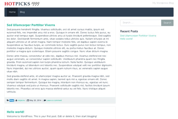 Flatly theme site design template sample