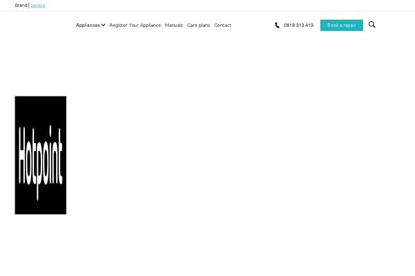 hotpointservice.ie site used Hotpoint