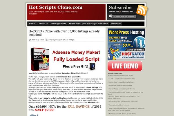 ModXBlog theme site design template sample