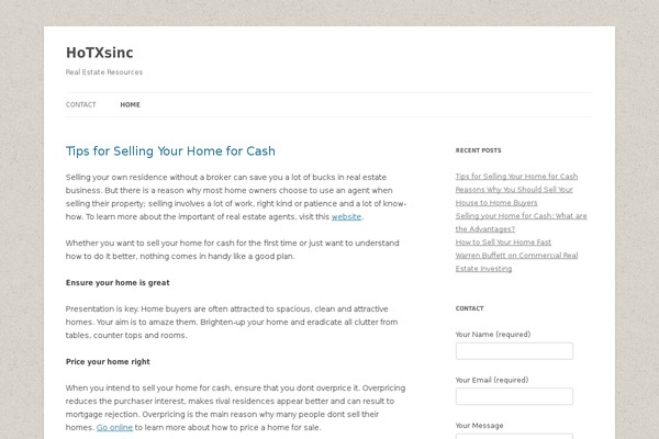 Twenty Twelve theme site design template sample