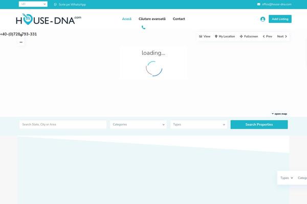 Residence Child theme site design template sample