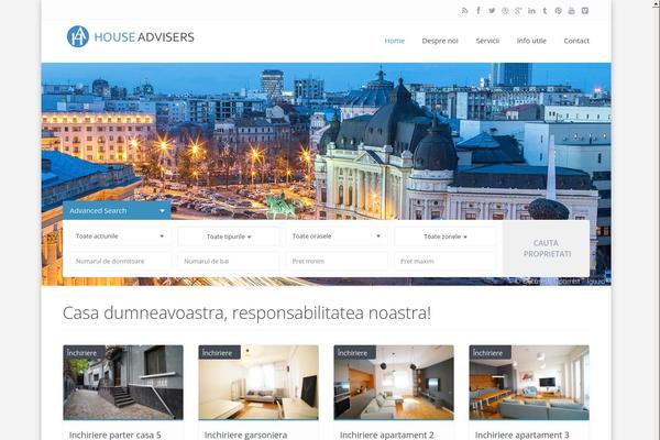 WP Residence theme site design template sample