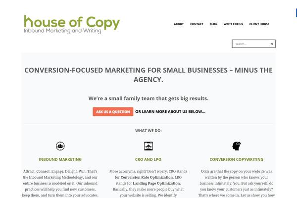 Thoughts theme site design template sample