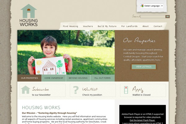 housing-works.org site used Housingworks-flatsome-child