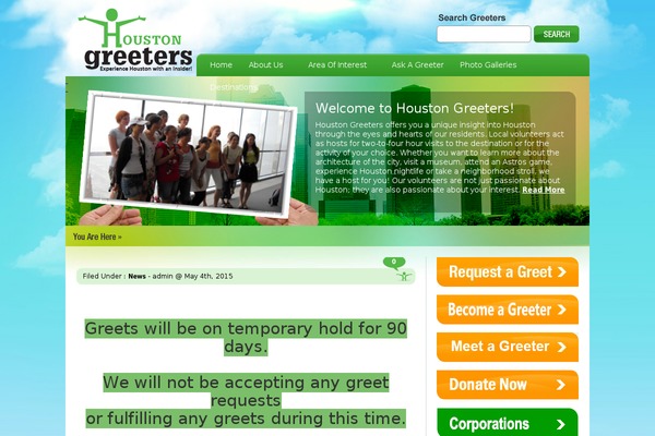 houstongreeters.org site used Houston