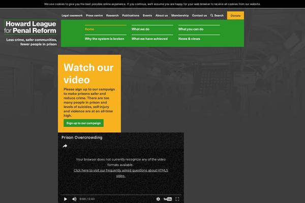 howardleague.org site used Howardleague