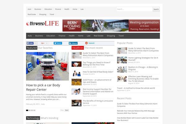 NewsPlus theme site design template sample