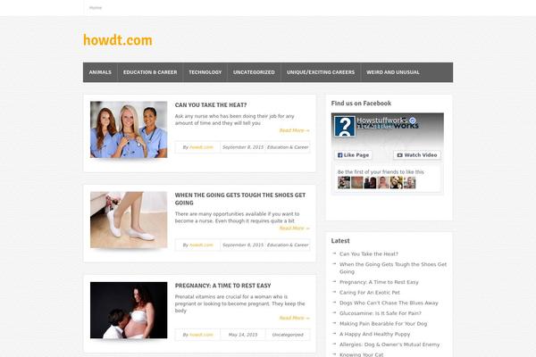 Bloggie theme site design template sample