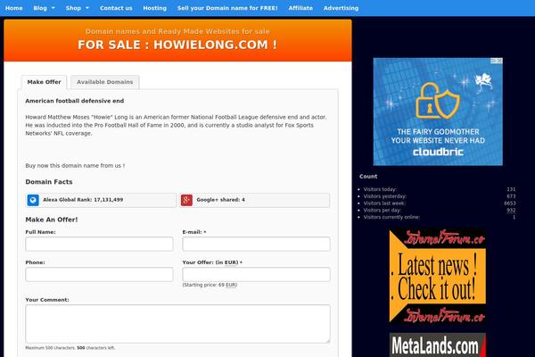 howielong.com site used Difstheme