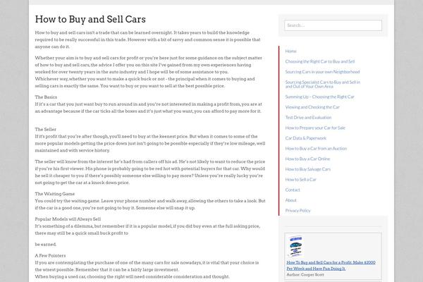 howtobuyandsellcars.com site used Magazine Premium