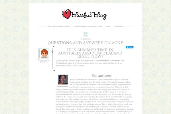 Blissful_blog theme site design template sample