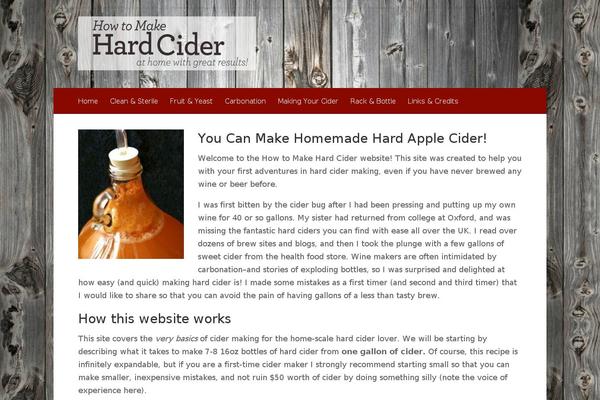 howtomakehardcider.com site used Division-child-theme