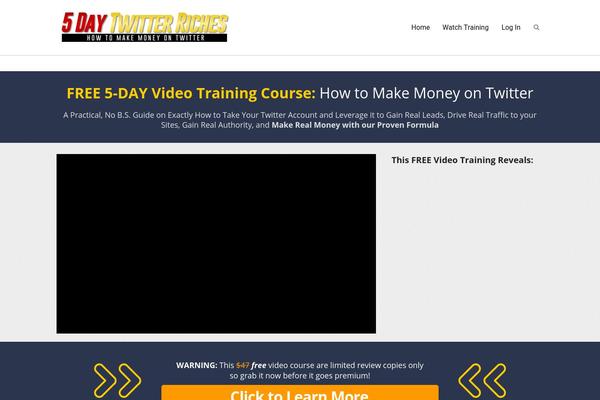 howtomakemoneyontwitter.com site used PB Theme