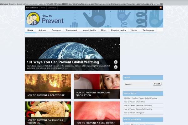 Spectrum theme site design template sample