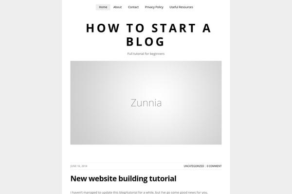Zinnia theme site design template sample