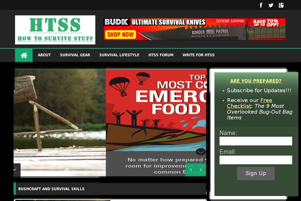 howtosurvivestuff.com site used Bzine