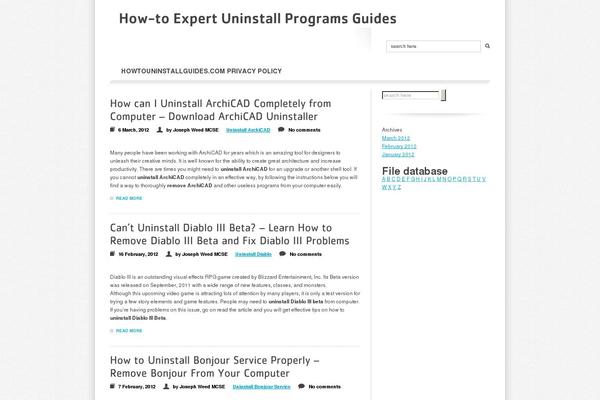 howtouninstallguides.com site used Kernel