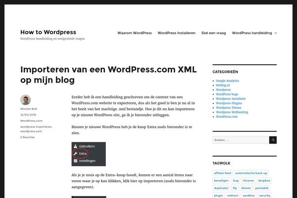Twenty Sixteen theme site design template sample