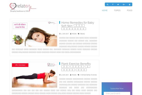 Hueman Child theme site design template sample