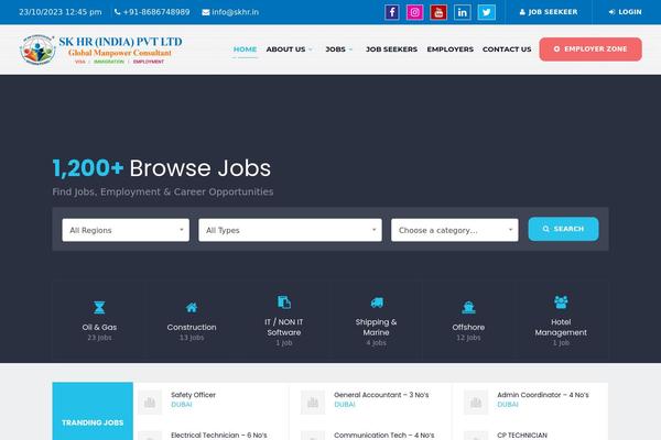 Site using Wp-job-manager-resumes plugin