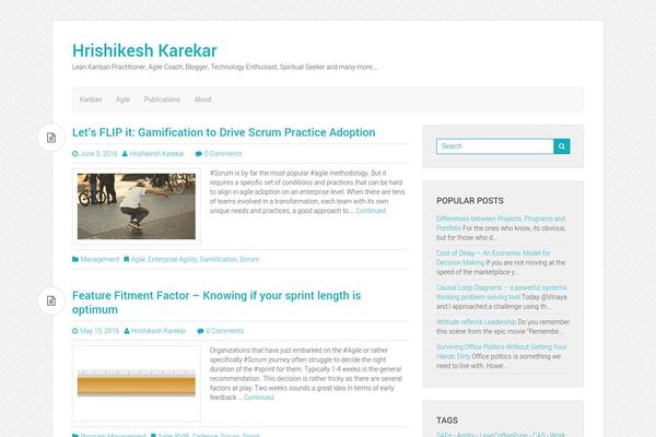 hrishikeshkarekar.com site used Daisy Blue