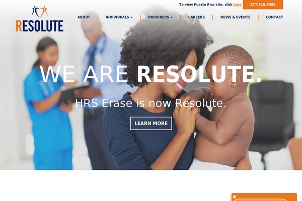 Resolute theme site design template sample