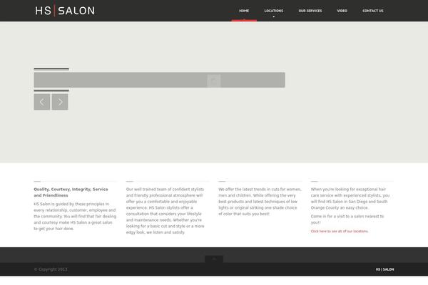 HairPress theme site design template sample