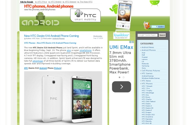 htc-phones.net site used Htc