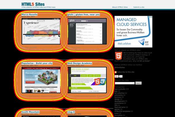 H5 theme site design template sample