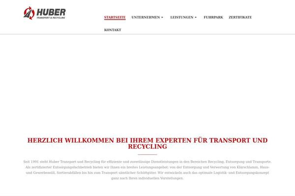 huber-recycling.de site used Wp-transpress