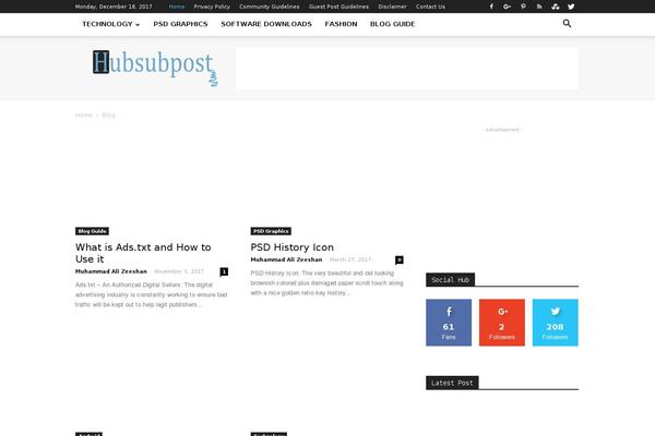 hubsubpost.com site used Np