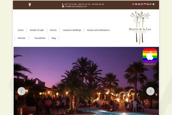 huertodelaluz.com site used Soho Hotel
