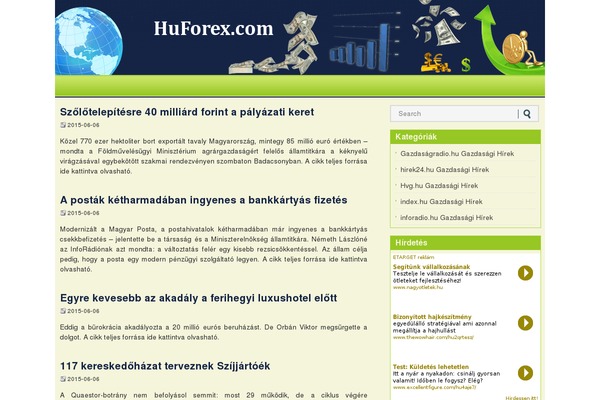 Forex theme site design template sample