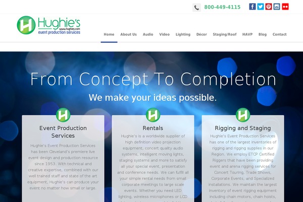 hughies.com site used Online-portfolio