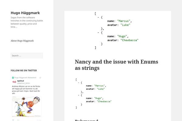 Twenty Fifteen theme site design template sample
